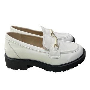 SAM EDELMAN TULLY White patent platform Loafer Size 2